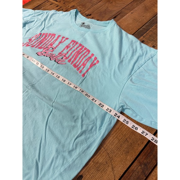 Barbie Sunday Funday‎ Aqua T Shirt Women's Large Mattel 2023 Graphic Tee - Picture 4 of 6